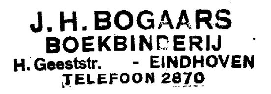 Stempel jan bogaarsBoekbinderij